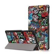Funda abatible de piel con estampado Lenovo Tab E8 - Dibujos Animados
