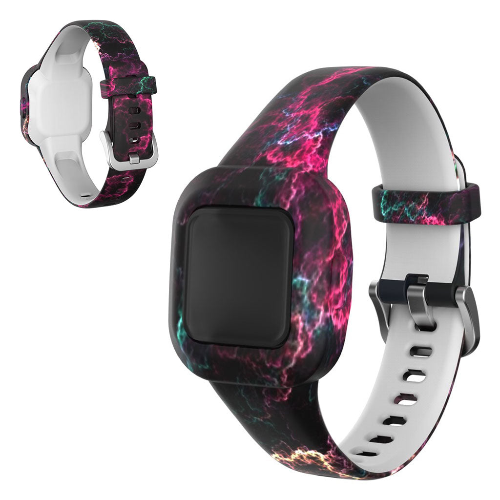 Garmin Vivofit Jr 3 patrón en correa de reloj de silicona - Negro / Rojo