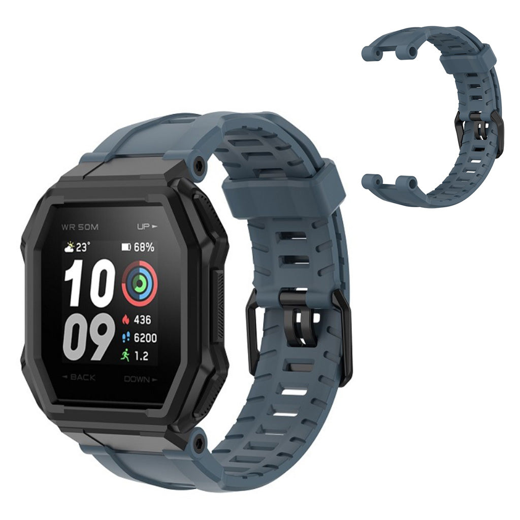 Correa de silicona resistente para reloj Amazfit Ares - Azul Oscuro