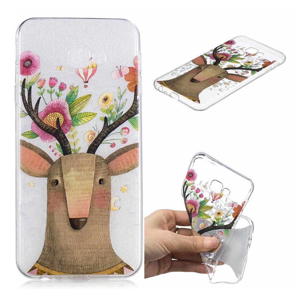 Samsung Galaxy J4 Plus (2018) patterned soft case - Flowered Elk