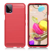 Funda Carbon Flex - LG K42 - Rojo
