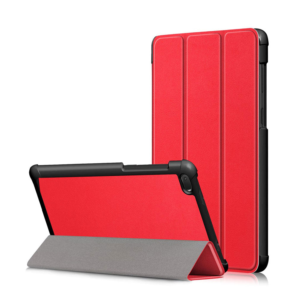 Lenovo Tab E7 Funda plegable de piel tríptica - Rojo