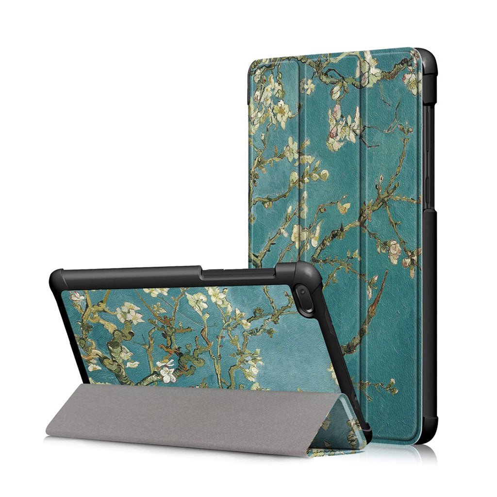 Lenovo Tab E7 patterned leather flip case - Almond Tree in Blossom