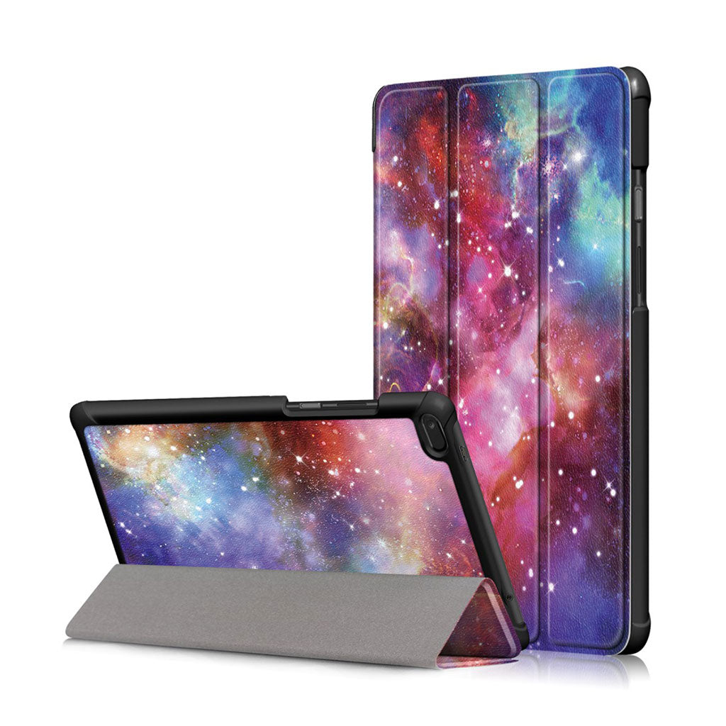 Funda abatible de piel con estampado Lenovo Tab E8 - Galaxy