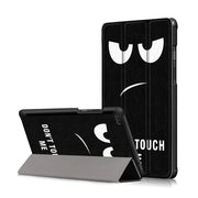 Funda abatible de piel con estampado Lenovo Tab E8 - No Me Toques