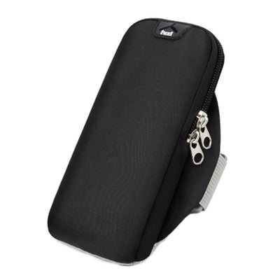 Funda para teléfono con brazalete de tela simple - Negro