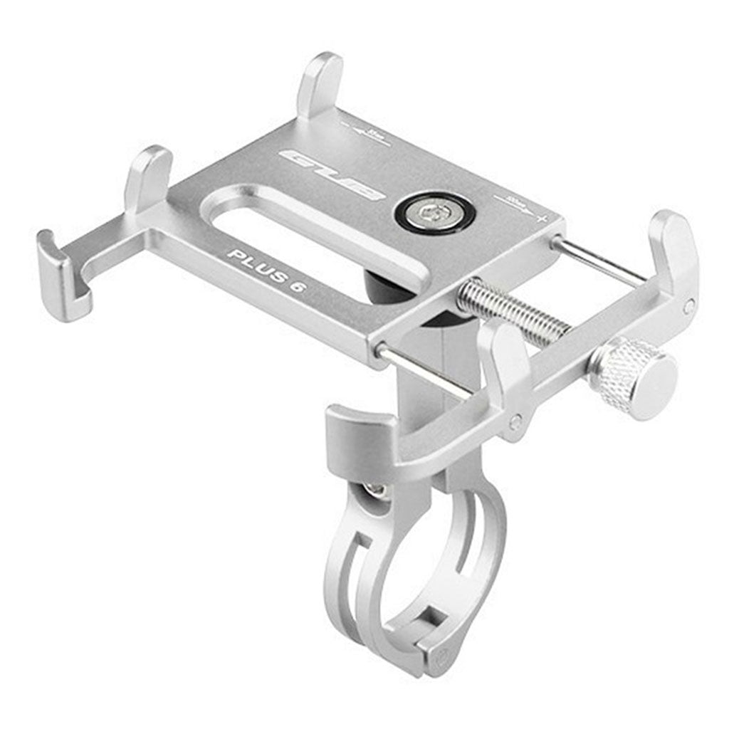 Soporte de aluminio para teléfono GUB PLUS 6 - Plata