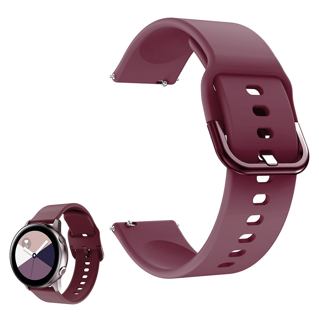 Universal smooth silicone watch band - Wine Red