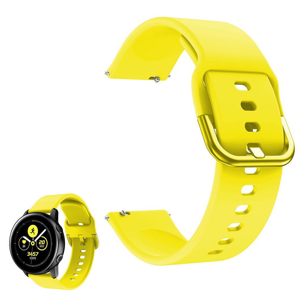 Universal smooth silicone watch band - Yellow