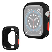 Apple Watch Series 3/2/1 38mm marco de silicona color caramelo - Negro / Rojo