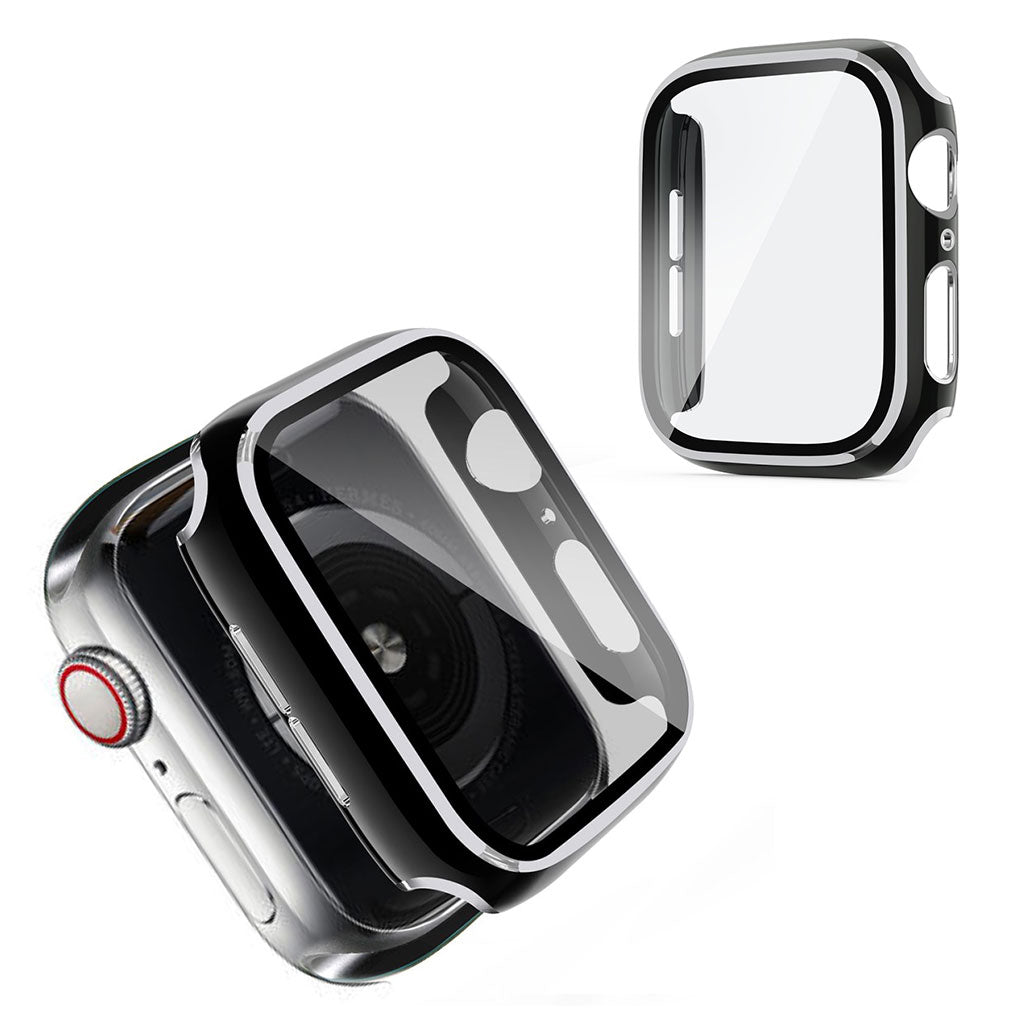 Marco frío Apple Watch Series 3/2/1 38mm con cristal templado - Negro / Plata