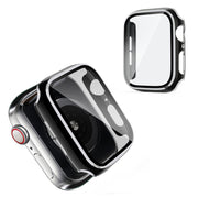 Marco frío Apple Watch Series 3/2/1 38mm con cristal templado - Negro / Plata