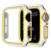 Funda de adorno de color brillante para Apple Watch Series 3/2/1 38mm - Blanco / Oro