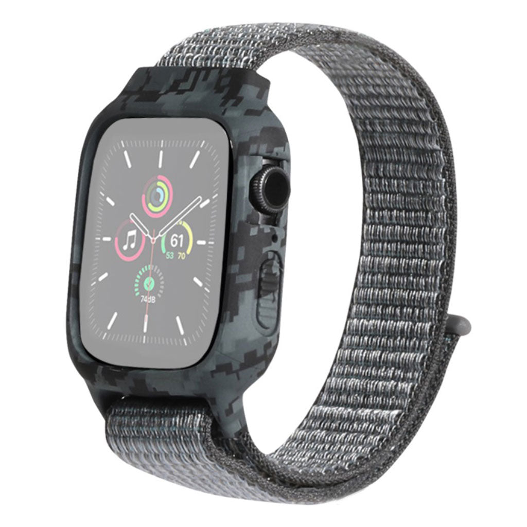 Correa de reloj de nailon con diseño exclusivo Apple Watch Series 6 / 5 de 44 mm - Gris