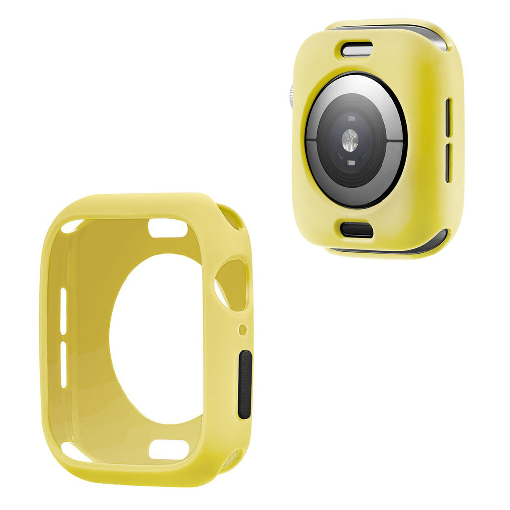 Apple Watch Series 6 / 5 44mm marco de silicona color caramelo - Amarillo / Negro