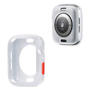 Apple Watch Series 6 / 5 44mm marco de silicona color caramelo - Transparente Con Color Rojo