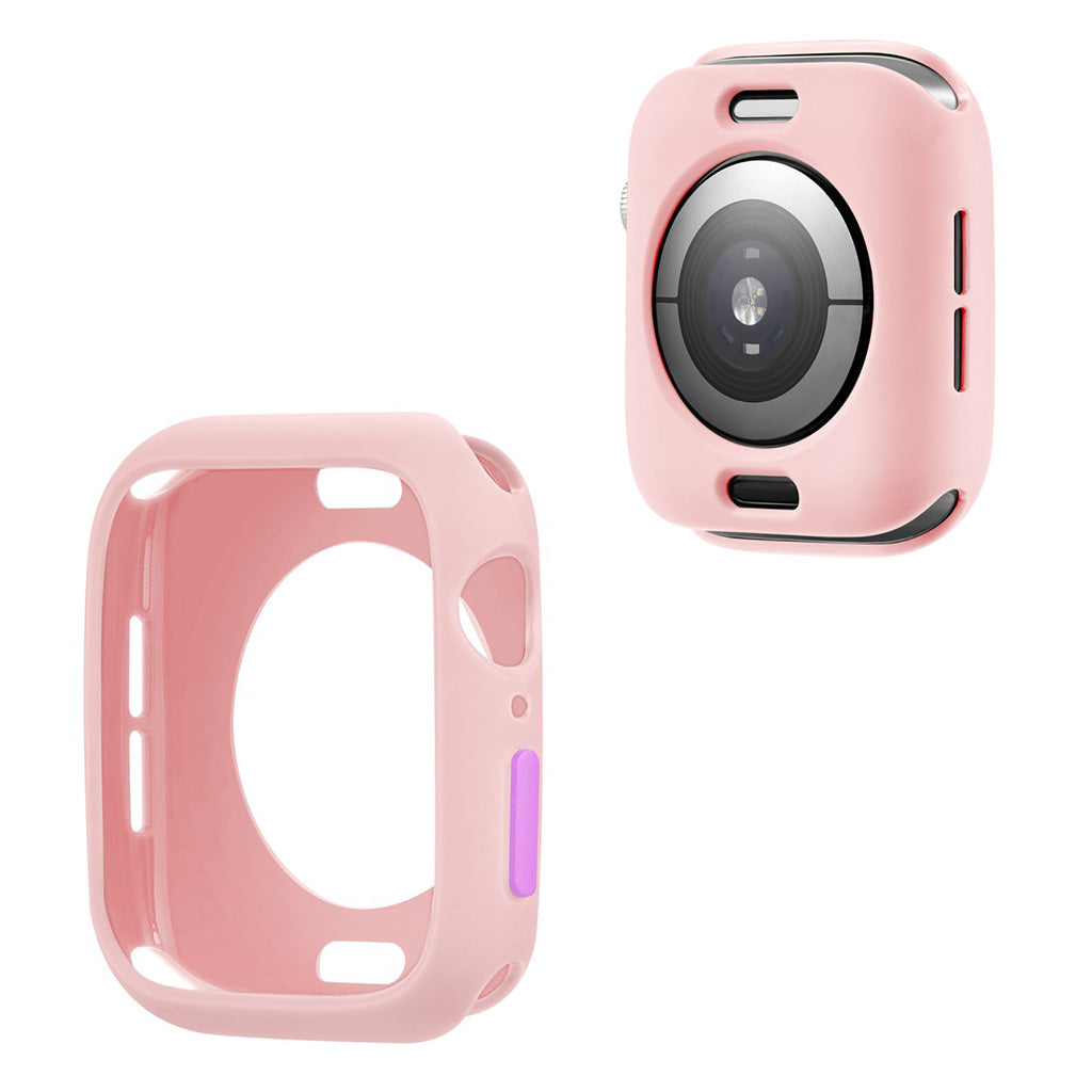 Apple Watch Series 6 / 5 44mm marco de silicona color caramelo - Rosa / Morado