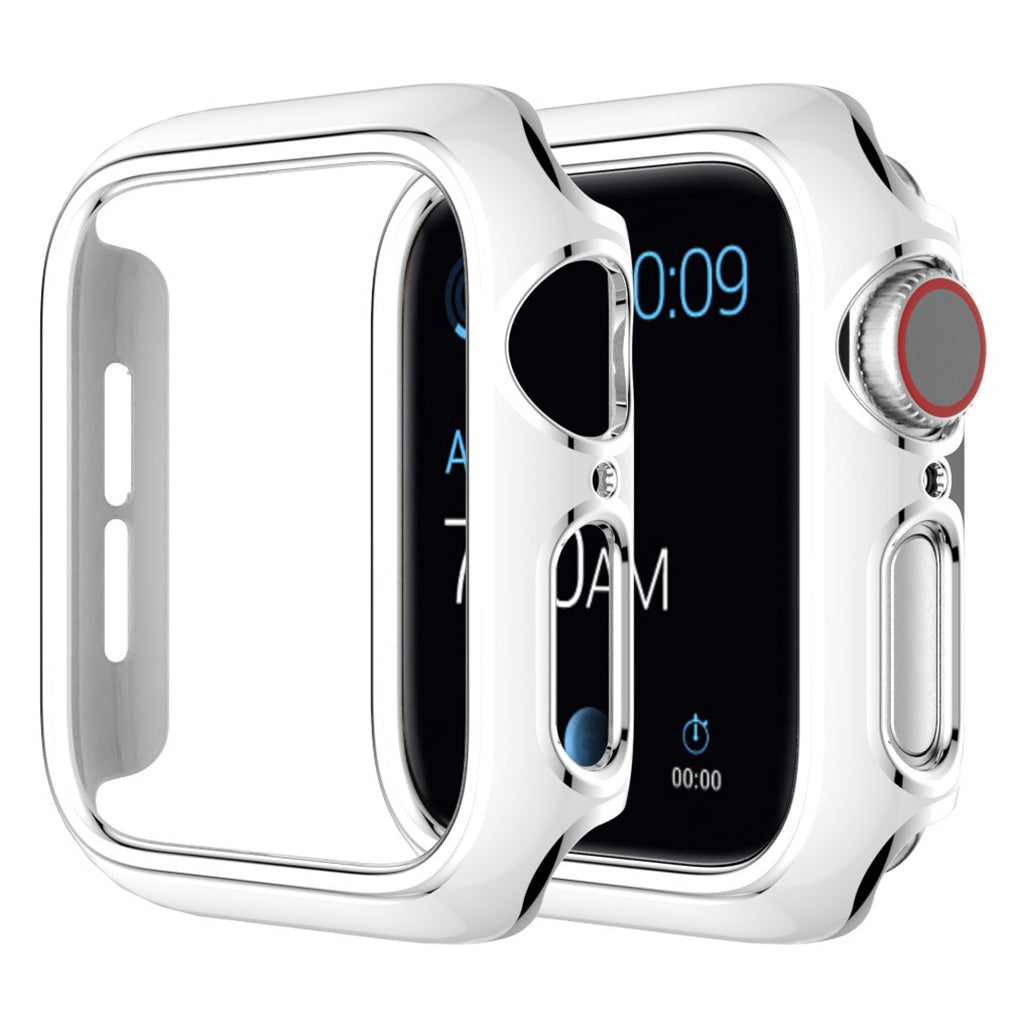 Funda de adorno de color Apple Watch Series 6 / 5 44mm - Blanco / Plata