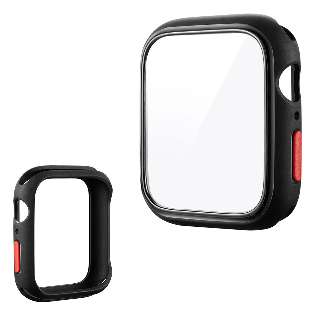 Funda Apple Watch Series 6 / 5 44mm con cristal templado - Negro