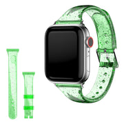 Correa de reloj Apple Watch Series 6 / 5 40mm estilo purpurina - Verde
