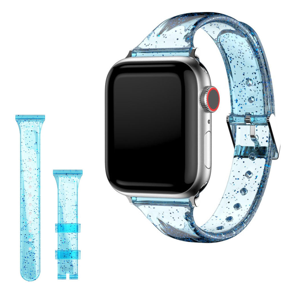 Correa de reloj Apple Watch Series 6 / 5 40mm estilo purpurina - Azul
