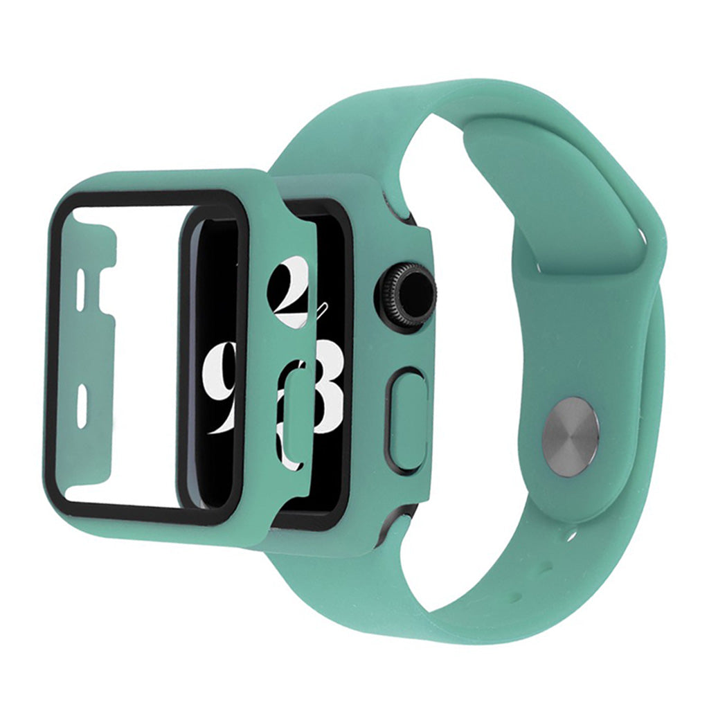 Funda Apple Watch Series 6 / 5 40mm con cristal templado + correa de reloj - Verde