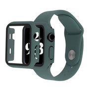 Funda Apple Watch Series 6 / 5 40mm con cristal templado + correa de reloj - Verde Oscuro