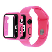 Funda Apple Watch Series 6 / 5 40mm con cristal templado + correa de reloj - Rosa