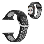 Correa de silicona bicolor para Apple Watch Series 6 / 5 40mm - Negro / Gris
