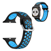 Correa de silicona bicolor para Apple Watch Series 6 / 5 40mm - Negro / Azul