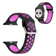 Correa de silicona bicolor para Apple Watch Series 6 / 5 40mm - Negro / Violeta