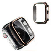 Apple Watch Series 6 / 5 40mm marco frío con cristal templado - Negro / Champagne