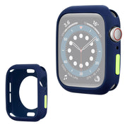 Apple Watch Series 6 / 5 40mm marco de silicona color caramelo - Azul / Amarilloverde