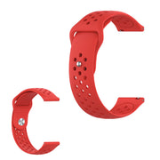Correa de reloj Samsung Gear S3 con elegante diseño agujereado - Rojo