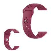 Correa de reloj Samsung Gear S3 con elegante diseño agujereado - Rojo Vino