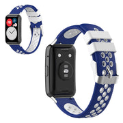 Correa de silicona bicolor Huawei Watch Fit - Negra / Blanca