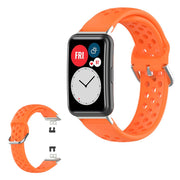 Correa de silicona grabada Huawei Watch Fit - Naranja