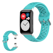 Correa de silicona grabada Huawei Watch Fit - Cian