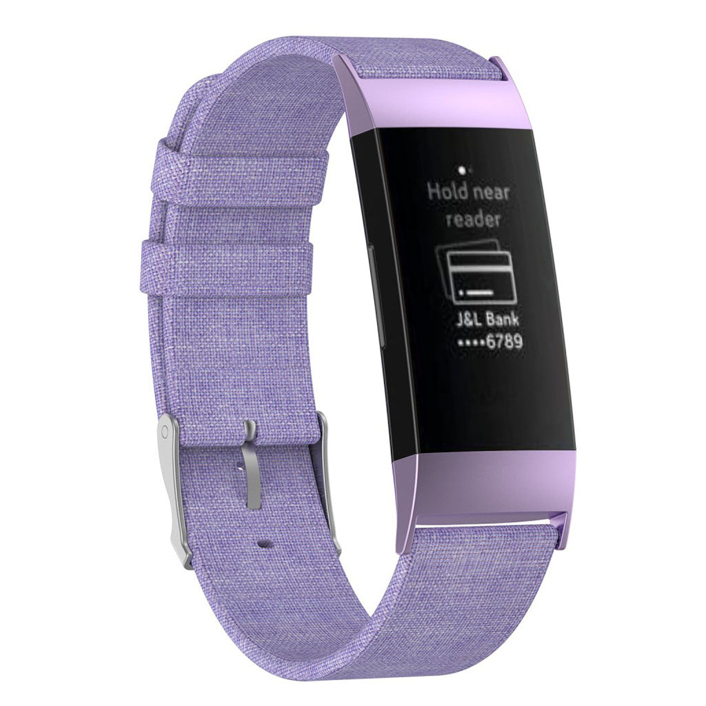 Fitbit Charge 3 elegante correa de lona para reloj - Morado