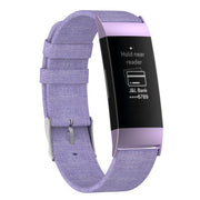 Fitbit Charge 3 elegante correa de lona para reloj - Morado
