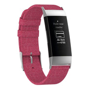 Correa de lona para Fitbit Charge 3 - Rojo