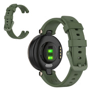 Correa de silicona de color sólido para Garmin Lily - Verde Oscuro