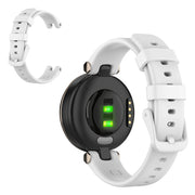 Correa de silicona de color sólido para Garmin Lily - Blanco