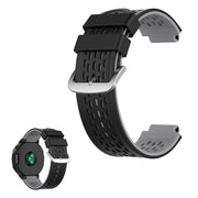 Correa de silicona de doble color para dispositivos Garmin - Negro / Gris