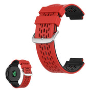 Correa de silicona de doble color para dispositivos Garmin - Roja / Negra