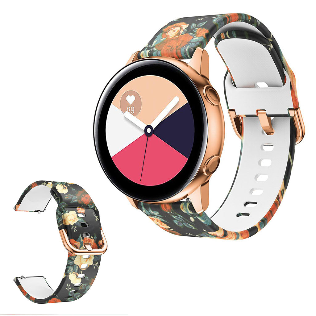 Picturesque pattern silicone watch band for Amazfit and Samsung watch - Rose