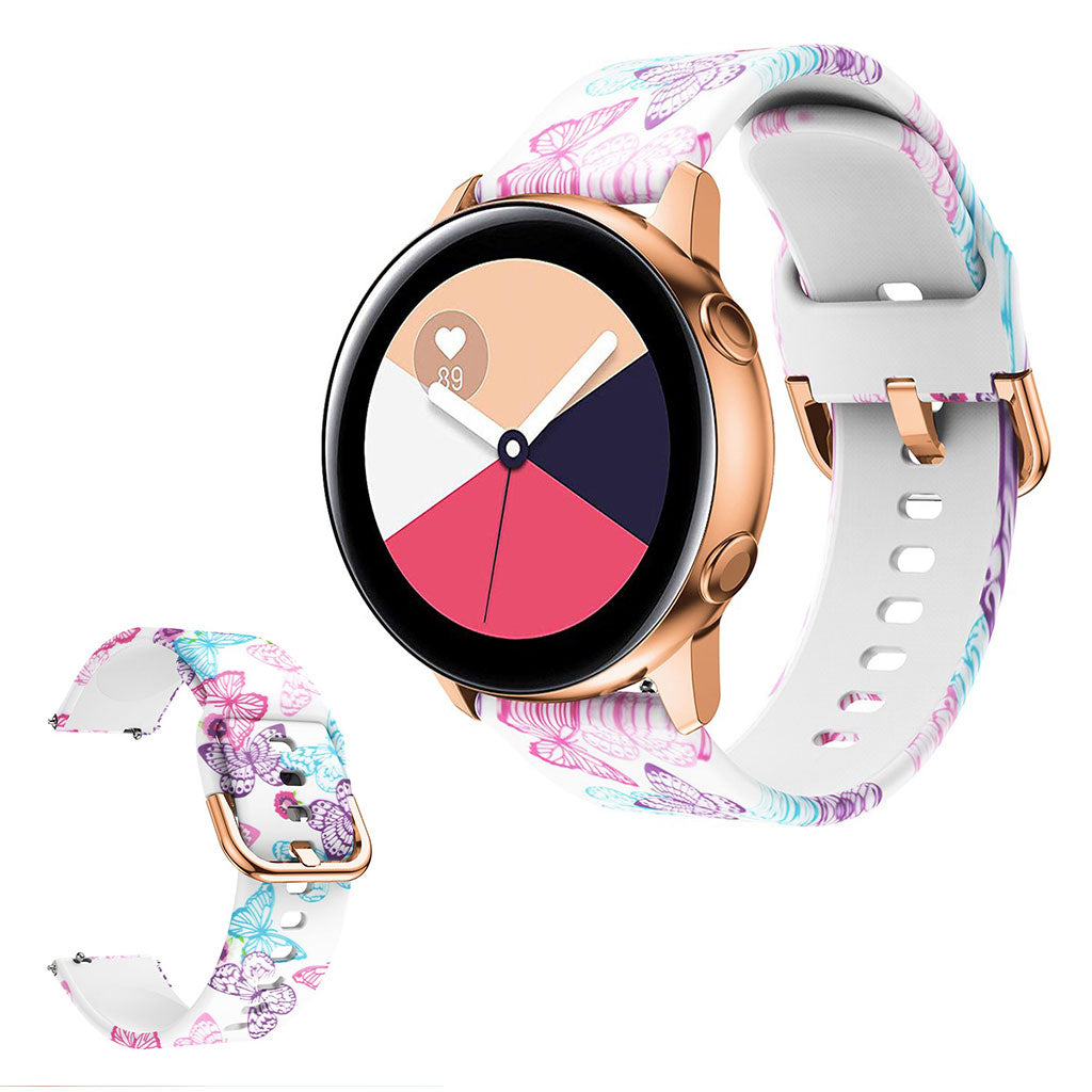 Picturesque pattern silicone watch band for Amazfit and Samsung watch - Butterfly