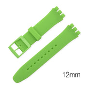 Correa de reloj de silicona simple de 12 mm - Verde